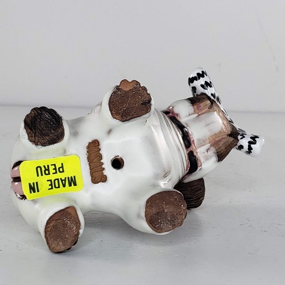 Casals Peru English Bulldog Holding Newspaper Pottery Figurine - Picture 6 of 7